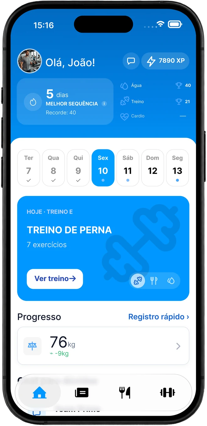 Dashboard do aluno